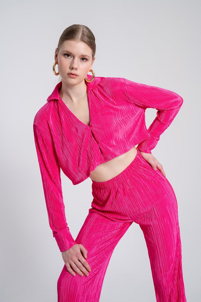 Holly Lolly Chemise Courte Confortable Rose Vêtements en gros Décontracté