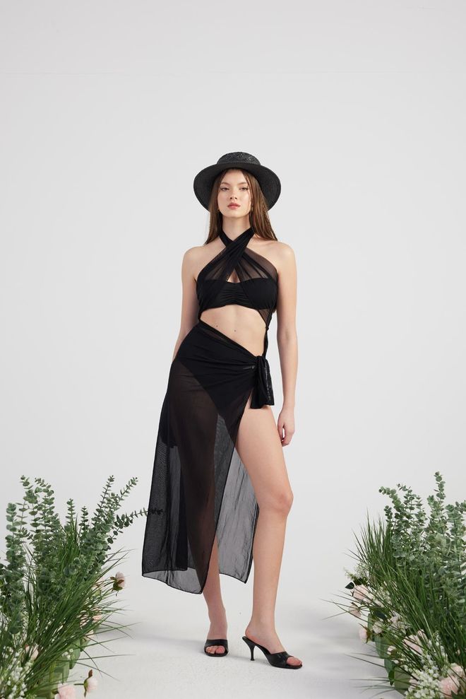 Holly Lolly Роял Парео Черен Дрехи на едро Небрежен