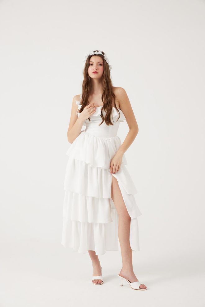 Holly Lolly Gracie Dress White Wholesale Clothing Elegant