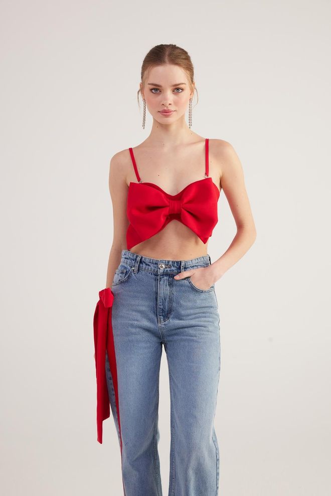 Holly Lolly Blouse Jazmin Rouge Vêtements en gros Décontracté