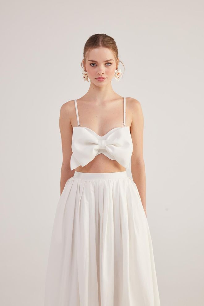 Holly Lolly Blouse Jazmin Blanche Vêtements en gros Décontracté