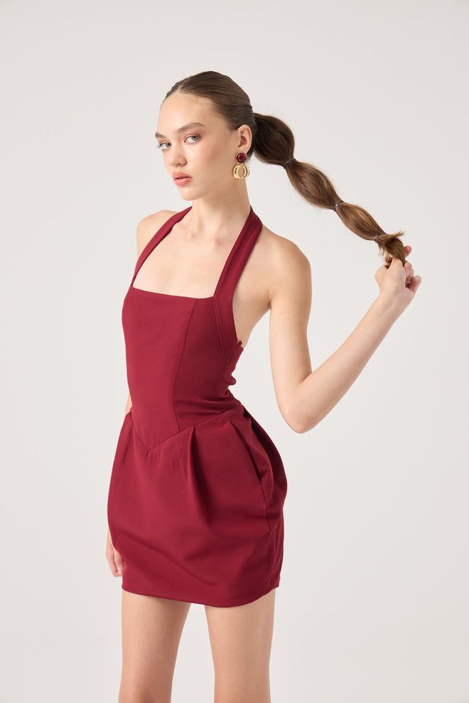 Holly Lolly Vestido Yerry Burgundy Ropa al por mayor 1