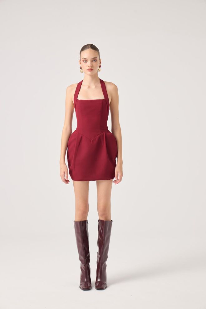 Holly Lolly Vestido Yerry Burgundy Ropa al por mayor 2