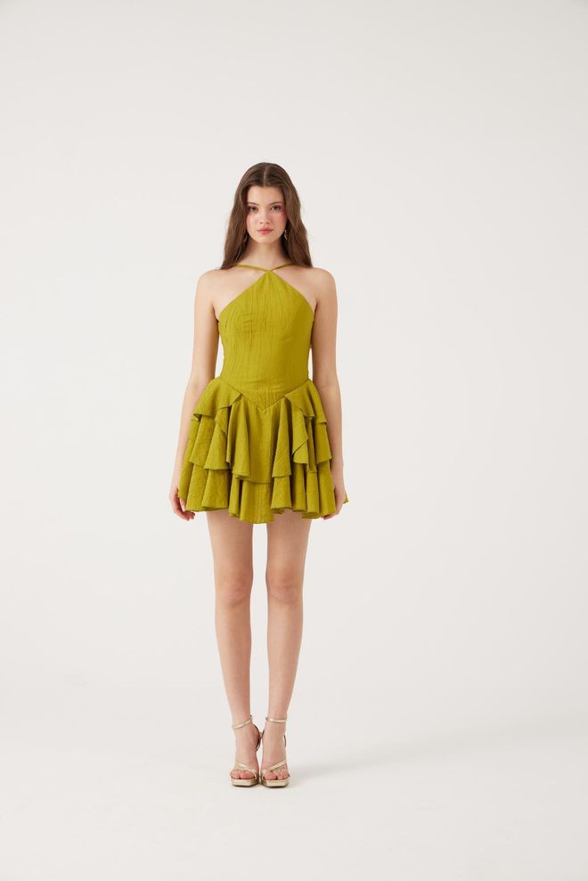 Holly Lolly Rochie Verde Fit & Flare Mini Îmbrăcăminte cu ridicata Sexy