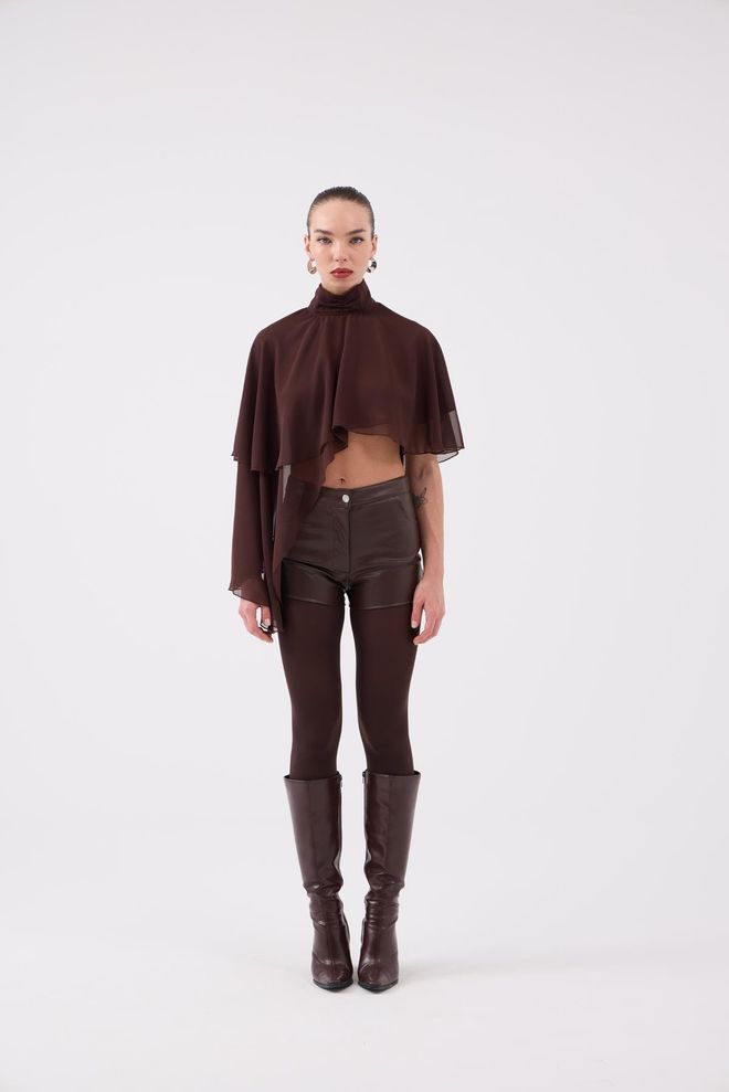 Holly Lolly Pantalones Cortos Marrón Bermudas De Cintura Alta Ropa al por mayor Casual