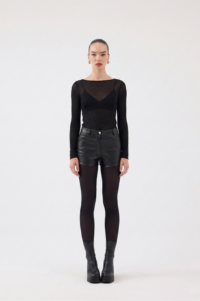 Holly Lolly Juoda Palaidinė – Seksuali Elegantiška Slim Fit Su Laivo Kaklu Didmeninė prekyba drabužiais Kokteilinė