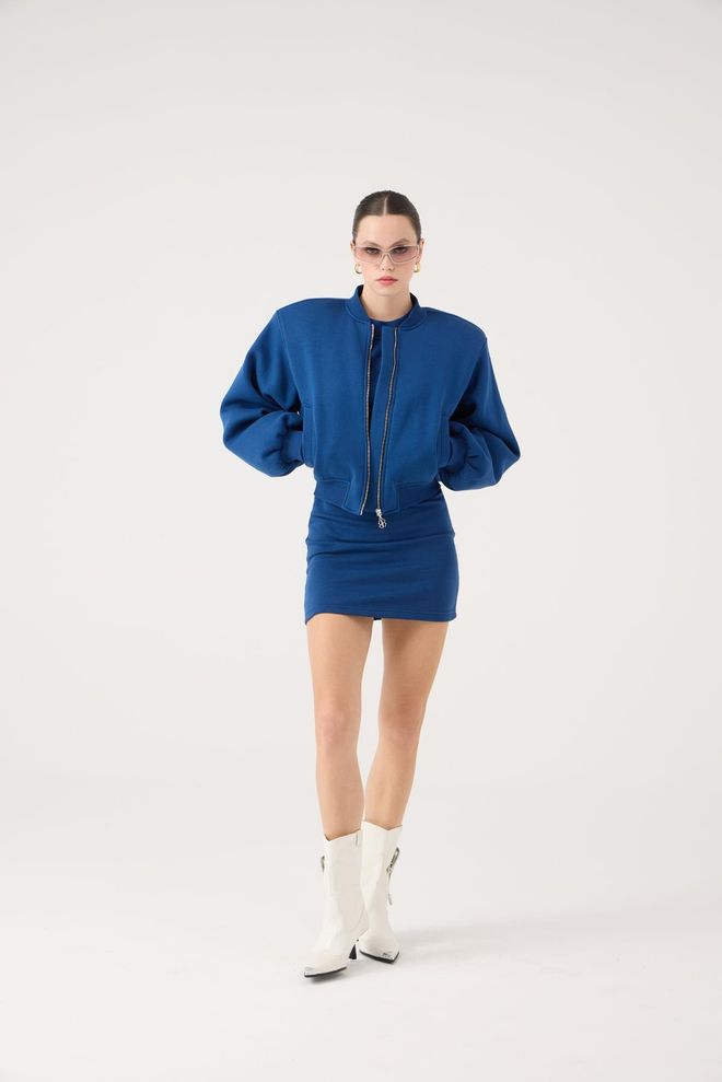 Holly Lolly Μπουφάν Bomber Μπλε Χονδρικό εμπόριο ενδυμάτων Casual