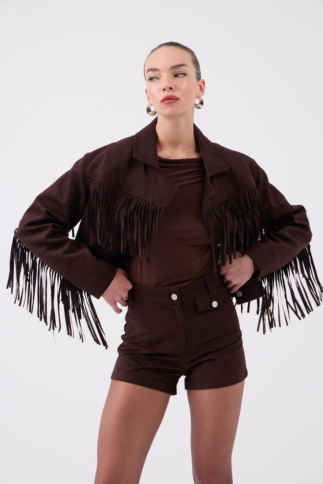 Holly Lolly Bruin Vintage Casual Western Elegant Retro Bermuda Shorts Groothandel Kleding 1