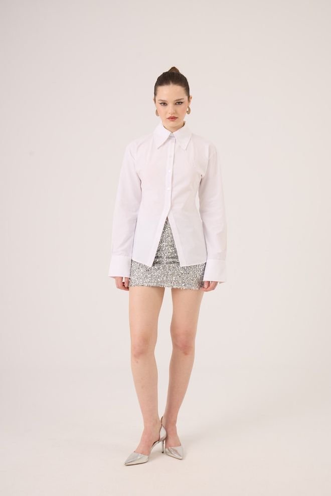 Holly Lolly White Formal Elegant Shirt Wholesale Clothing Casual