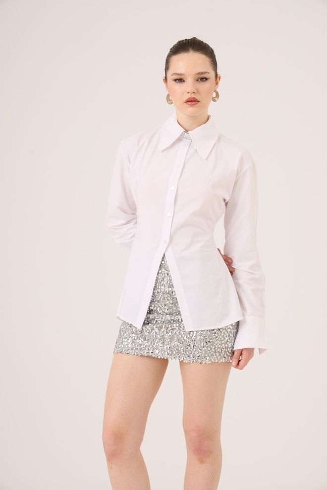 Holly Lolly White Formal Elegant Shirt Wholesale Clothing 1