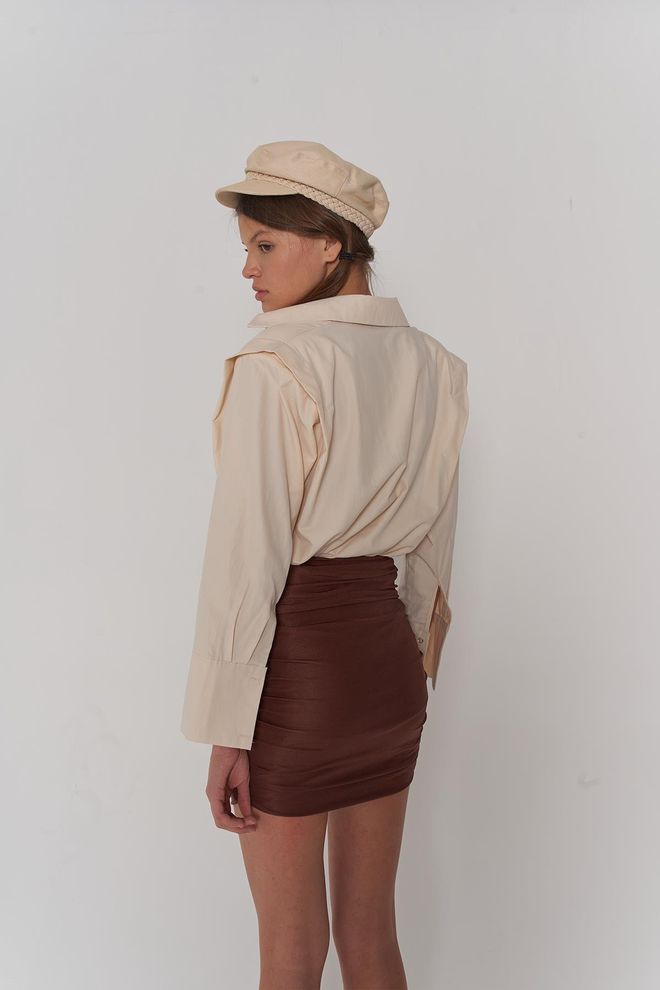 Holly Lolly Beige Casual Buttoned Regular Fit Shirt Wholesale Clothing Lounge