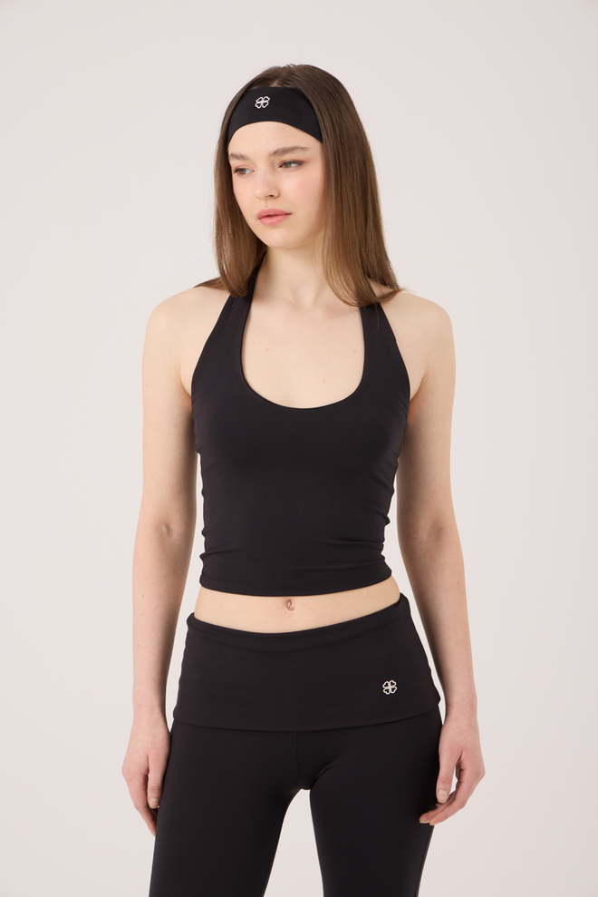 Holly Lolly Corpete Preto Slim Fit Com Decote Halter E Mangas Japonesas Roupas por atacado Primavera