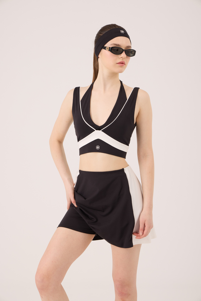 Holly Lolly Black Fitted Sleeveless Plunging Neck Bustier Wholesale Clothing Spring