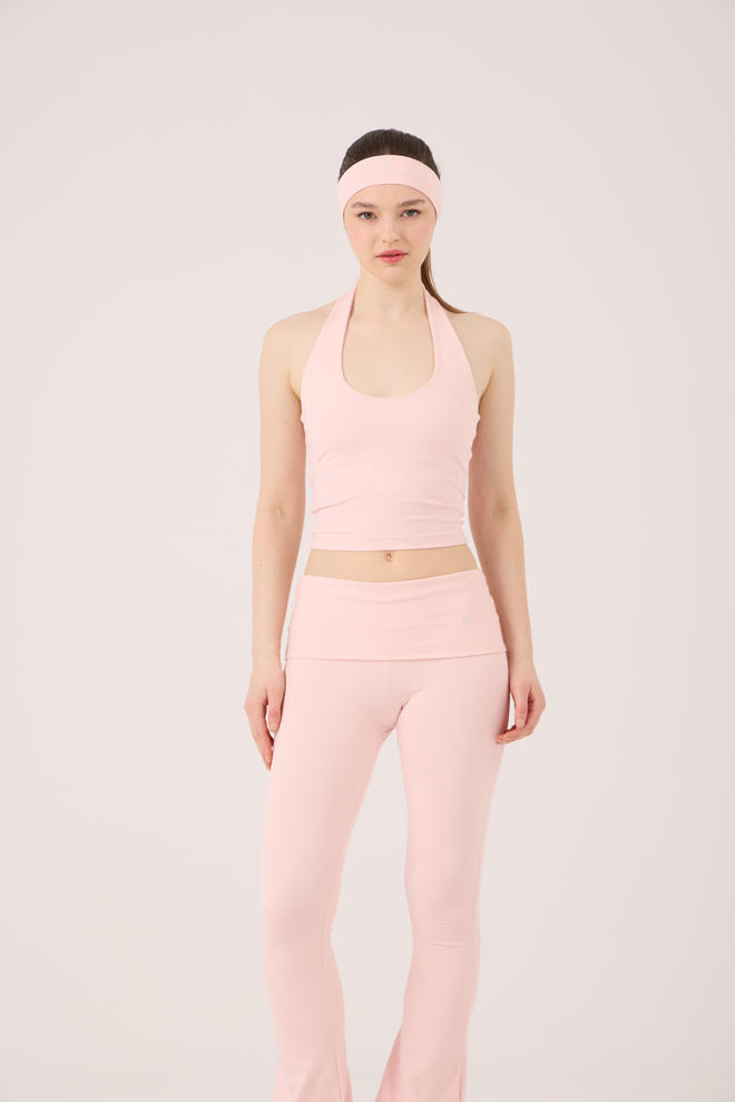 Holly Lolly تمثال نصفي وردي رياضات جسم مثالي ياقة حمالة ملابس بالجملة شاطئ