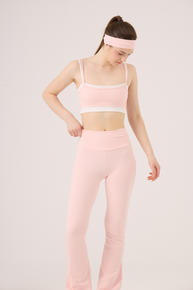Holly Lolly Pink Fitted Sleeveless Sport Bustier With Square Neck Wholesale Clothing Spring