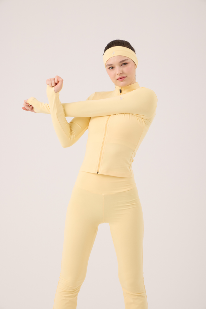 Holly Lolly Yellow Sport Casual Windbreaker Jacket Wholesale Clothing 1