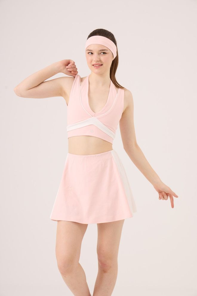 Holly Lolly Pink Fitted V Neck Sleeveless Cap Sleeve Bustier Wholesale Clothing 1