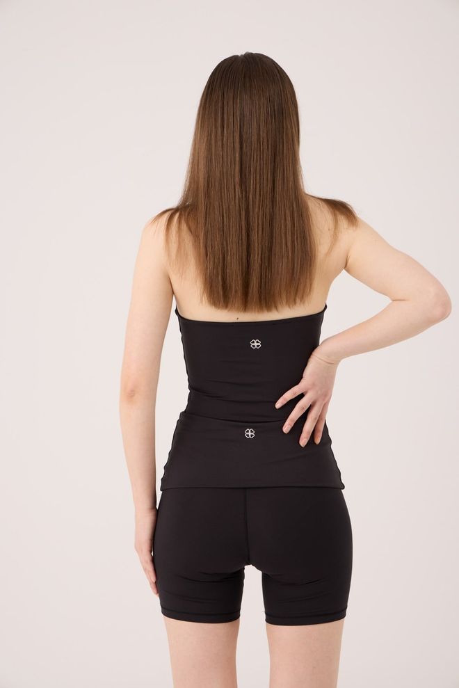 Holly Lolly Black Athletic Shorts Mid Waist Pull On Wholesale Clothing Sport