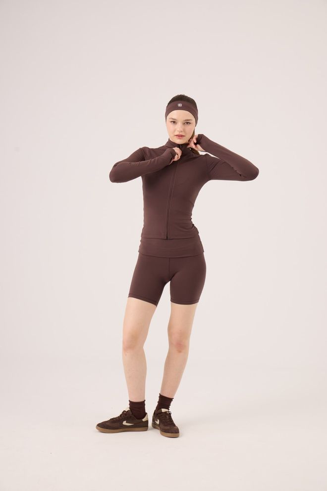 Holly Lolly Коричневые Шорты Для Езды На Велосипеде Средней Посадки С Натягиванием Оптовая продажа одежды Повседневный