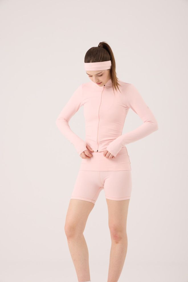 Holly Lolly Pink Athletic Shorts Mid Waist Pull On Style Wholesale Clothing Spring