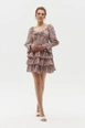 Een kledingmodel uit de groothandel draagt hot10013-dress-pink, Turkse groothandel  van 