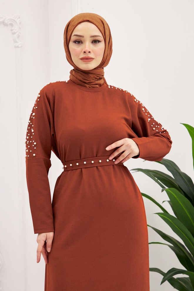 Hulya Keser Платье Назлы Плитка Оптовая продажа одежды Элегантный