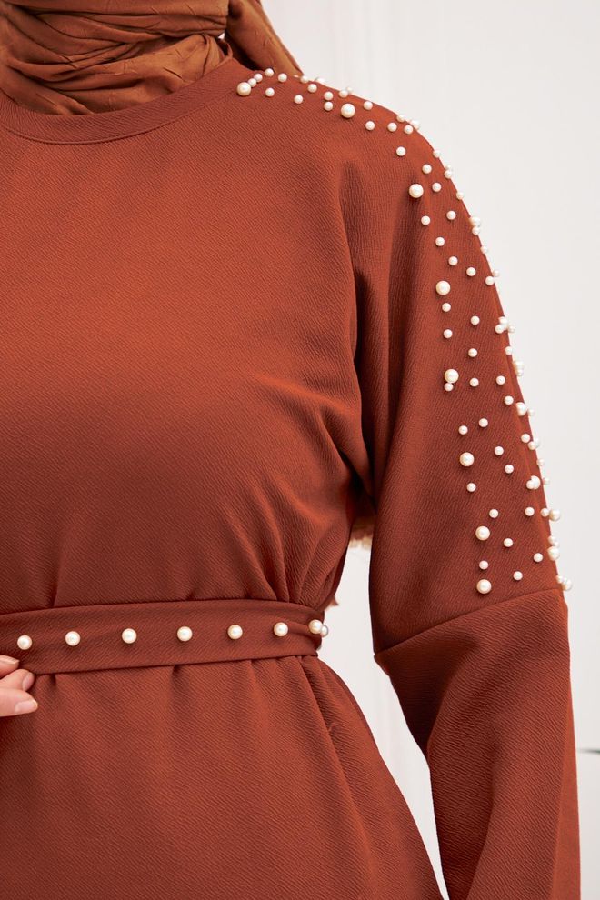 Hulya Keser Платье Назлы Плитка Оптовая продажа одежды 5