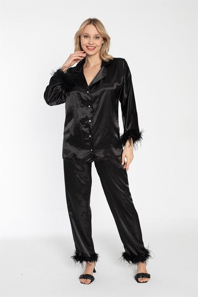 Hulya Keser Set Pigiama Nero Abbigliamento all'ingrosso 5