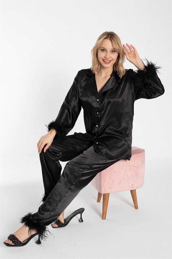 Hulya Keser Set Pigiama Nero Abbigliamento all'ingrosso Primavera