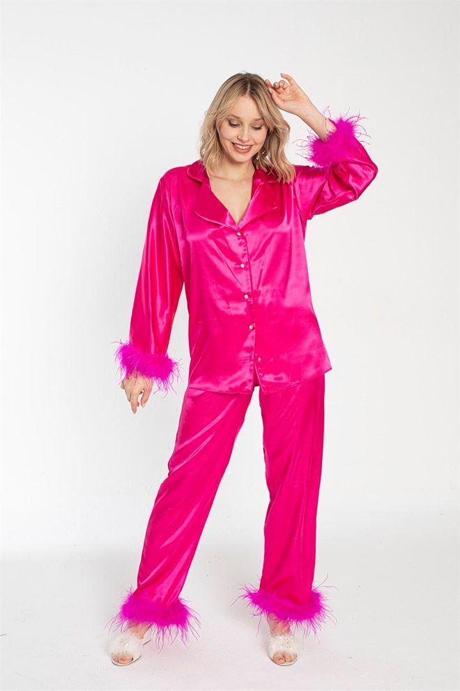Hulya Keser Pajama Set Fuchsia Wholesale Clothing Lounge