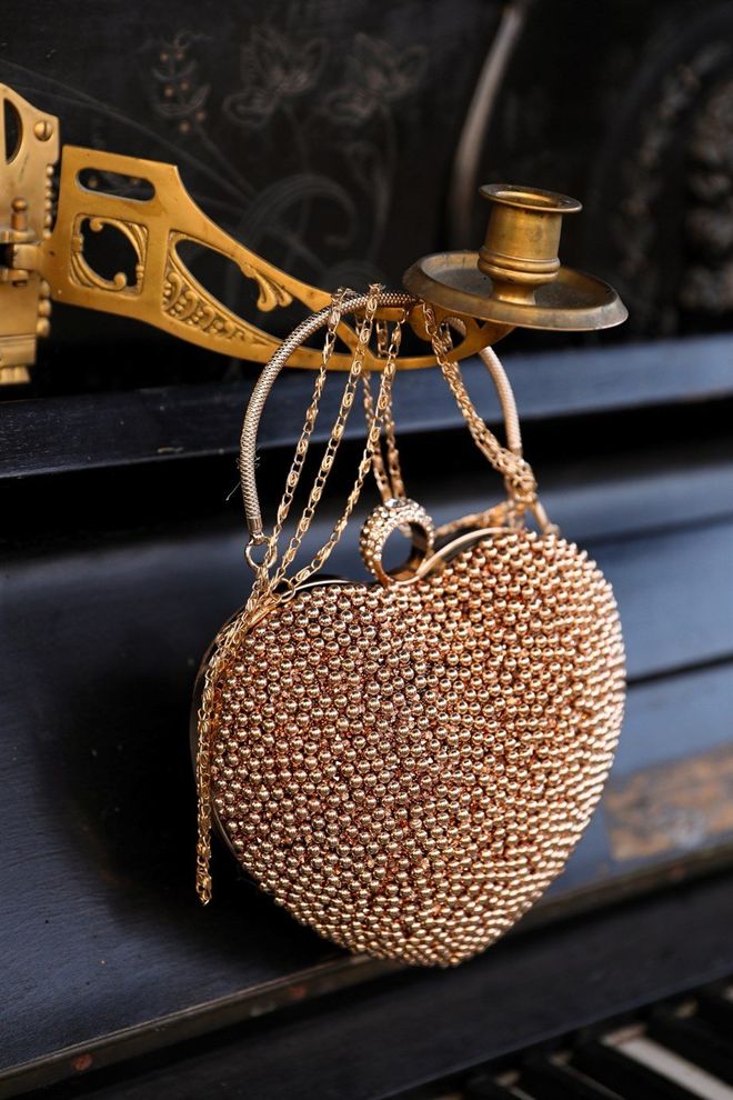 Hulya Keser Bolso Para Vestido De Noche Con Forma De Corazón Dorado Ropa al por mayor 1