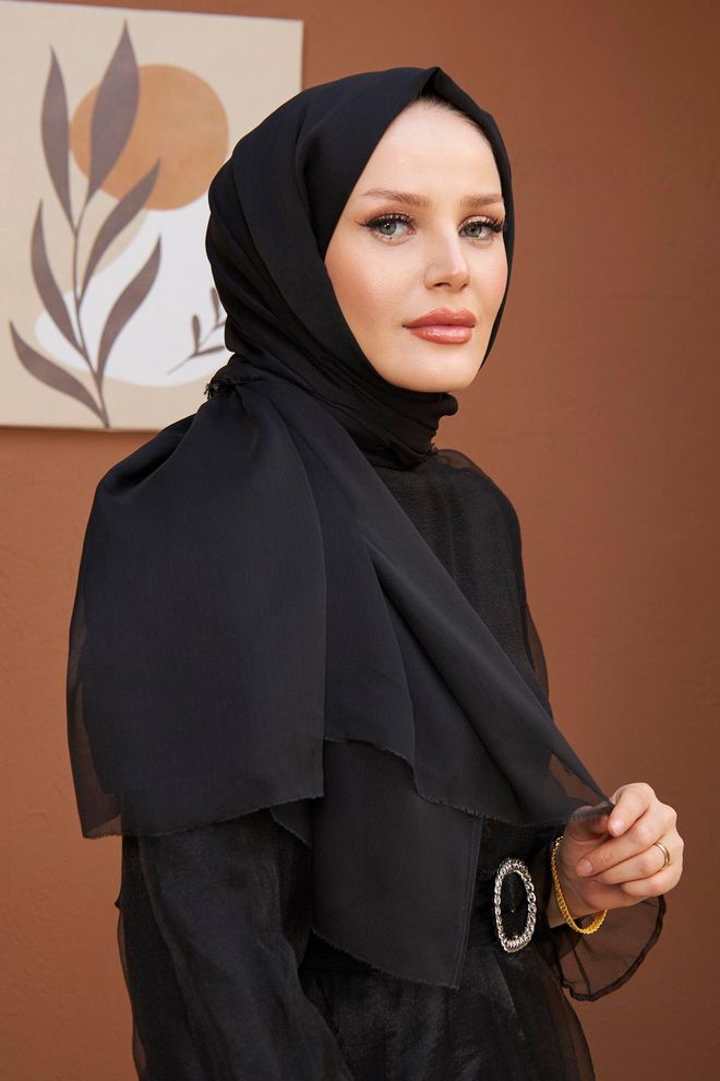 Hulya Keser Šál Čierny Veľkoobchod s oblečením Skromný