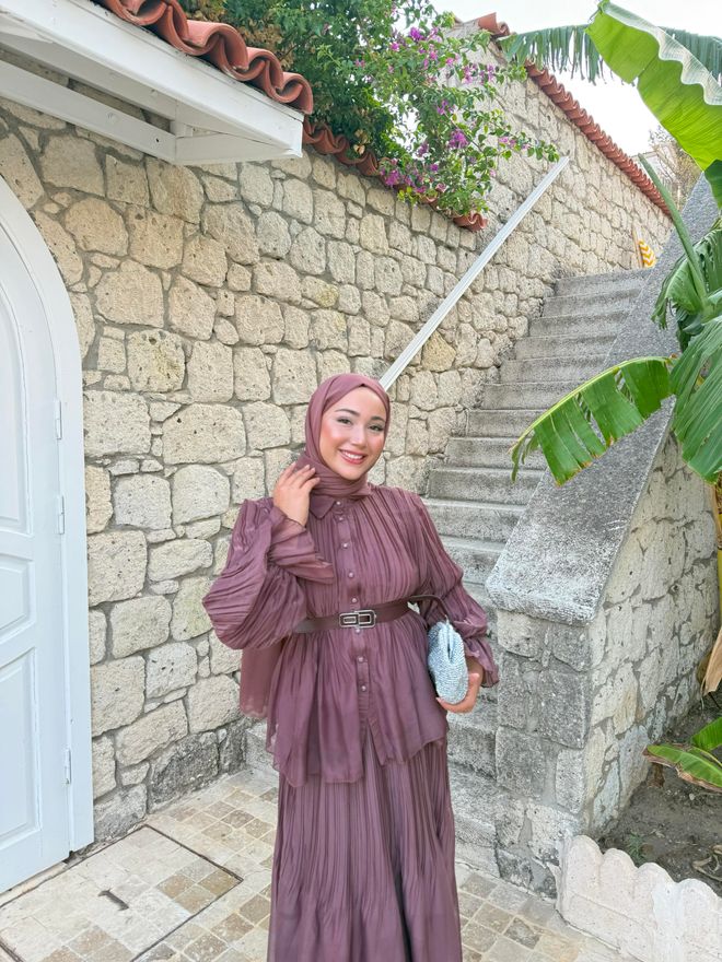 Hulya Keser Alaçatı Takım Marsala Toptan Giyim 6