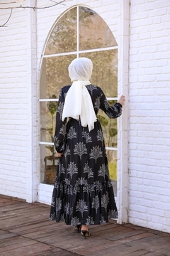 عارض ملابس بالجملة يرتدي HUL10065 - Turquoise Dress - Black، تركي بالجملة فستان من Hulya Keser