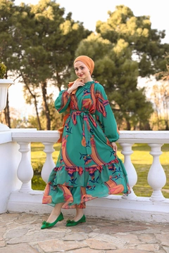 Veľkoobchodný model oblečenia nosí HUL10103 - Angel Dress - Turquoise, turecký veľkoobchodný Šaty od Hulya Keser