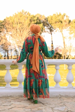 Модель оптовой продажи одежды носит HUL10103 - Angel Dress - Turquoise, турецкий оптовый товар Одеваться от Hulya Keser.