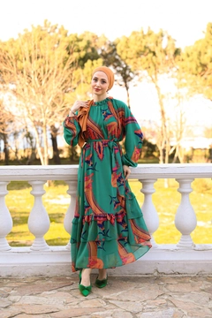 Un model de îmbrăcăminte angro poartă HUL10103 - Angel Dress - Turquoise, turcesc angro Rochie de Hulya Keser