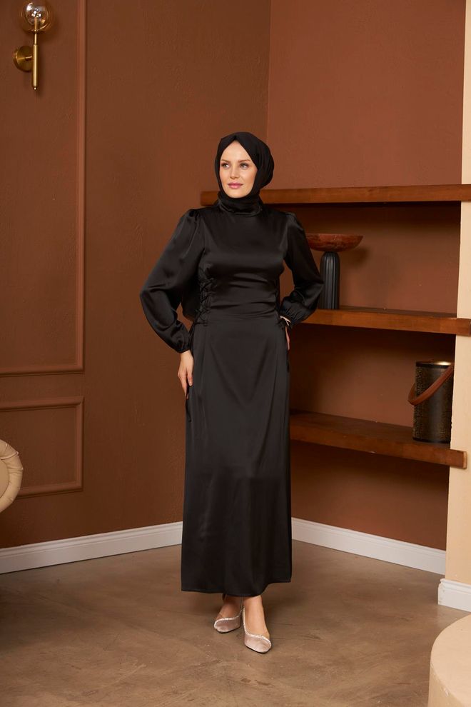 Hulya Keser Robe De Soirée Işıl Noir Vêtements en gros Modeste