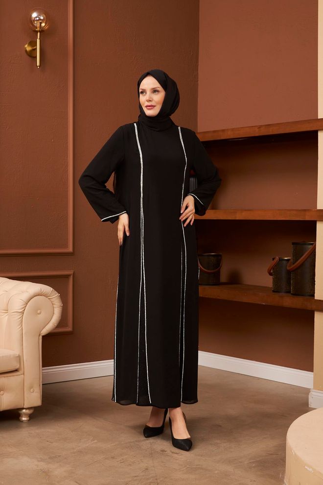 Hulya Keser Abaya Black Wholesale Clothing Modest