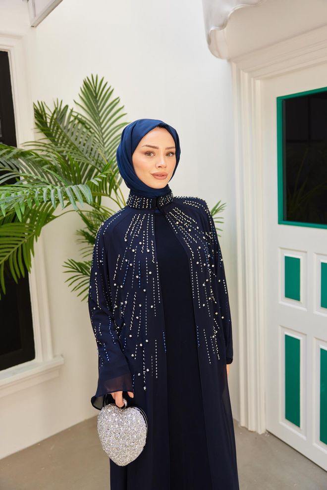 Hulya Keser Wholesale Women s Navy Blue Abaya Styles Prices Lonca
