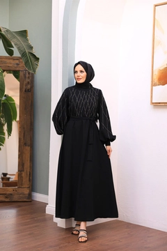 Um modelo de roupas no atacado usa 47352 - Evening Dress - Black, atacado turco Vestir de Hulya Keser