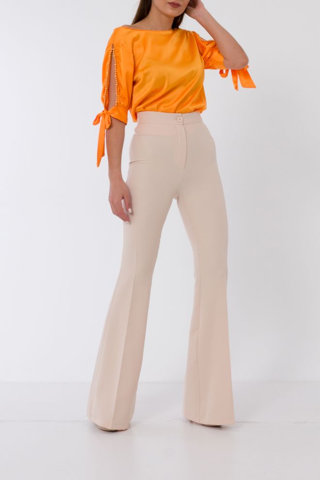 JOYMISS Blusa Laranja Roupas por atacado Formal