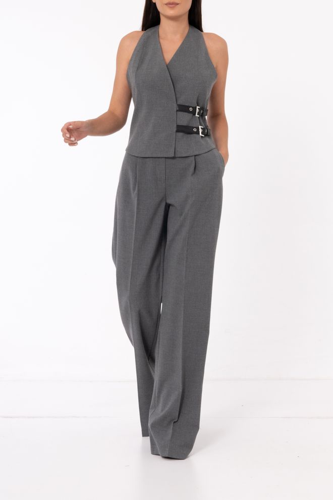 JOYMISS Pantaloni Palazzo Grigio Formale Elegante Abbigliamento all'ingrosso Formale