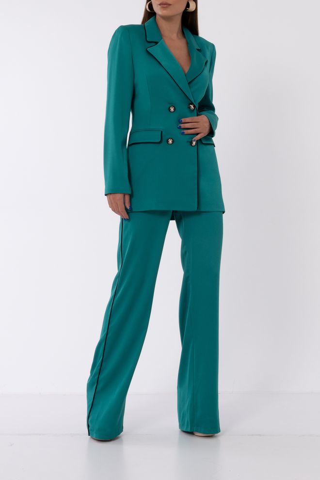 JOYMISS Verde Blazer Doppiopetto Giacca Abbigliamento all'ingrosso Annata