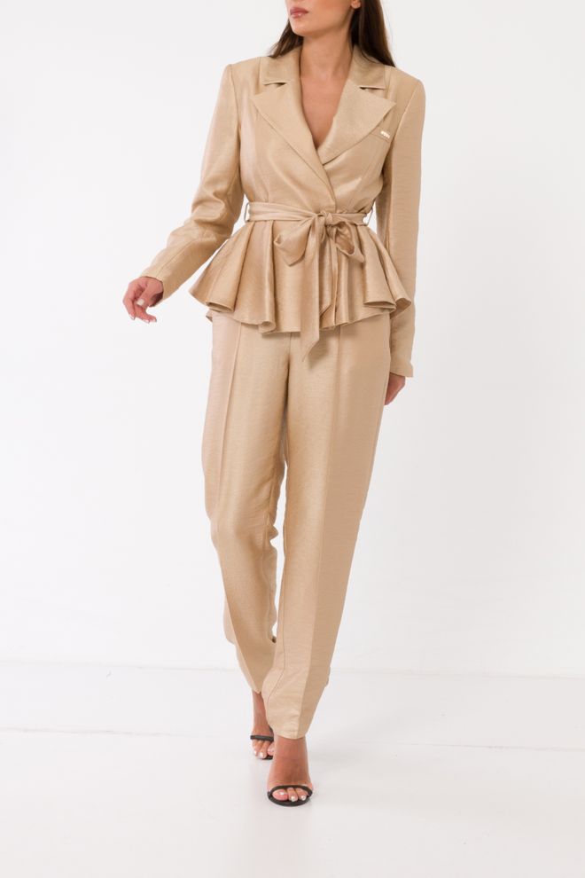 JOYMISS Giacca Blazer Monopetto Elegante Beige Abbigliamento all'ingrosso Annata