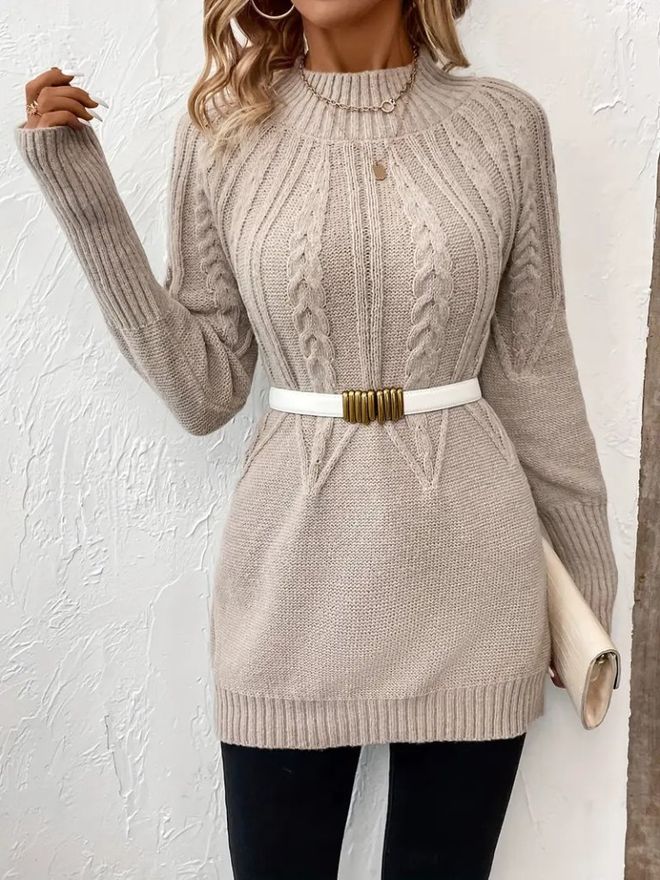 Janes Women's Long Sleeve Half Turtleneck Sweater Blouse Black Wholesale Clothing Casual