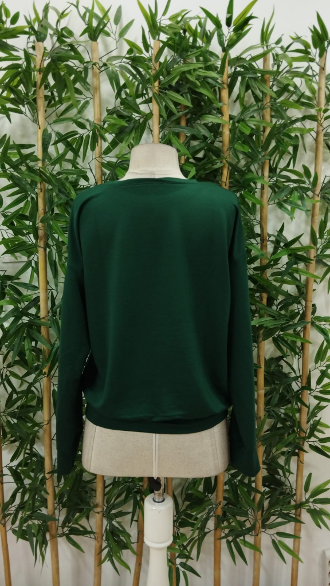 Janes Chemisier Femme Manches Longues Col Rond À Motifs En Viscose Deux Fils Vert Vêtements en gros Streetwear