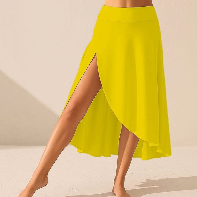 Janes Yellow Sexy Casual Elegant Asymmetrical Midi Skirt Wholesale Clothing Formal