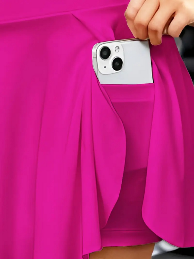 Janes Women's Sandy Short Skirt With High Waist Pockets Pink Wholesale Clothing Spring