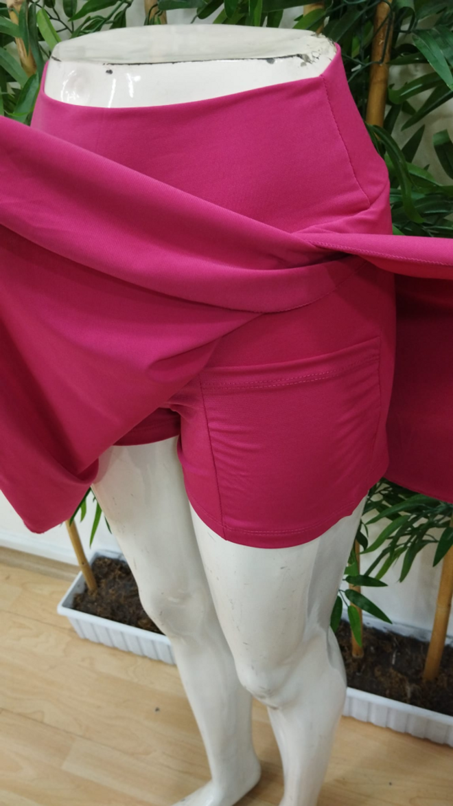 Janes Women's Sandy Short Skirt With High Waist Pockets Pink Wholesale Clothing 6